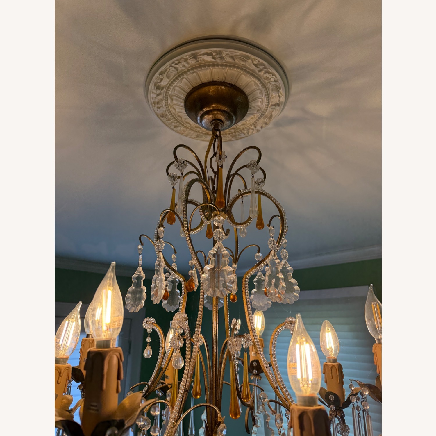 Murano Glass Chandelier- 8 Light, Circa 1970’s  - image-5