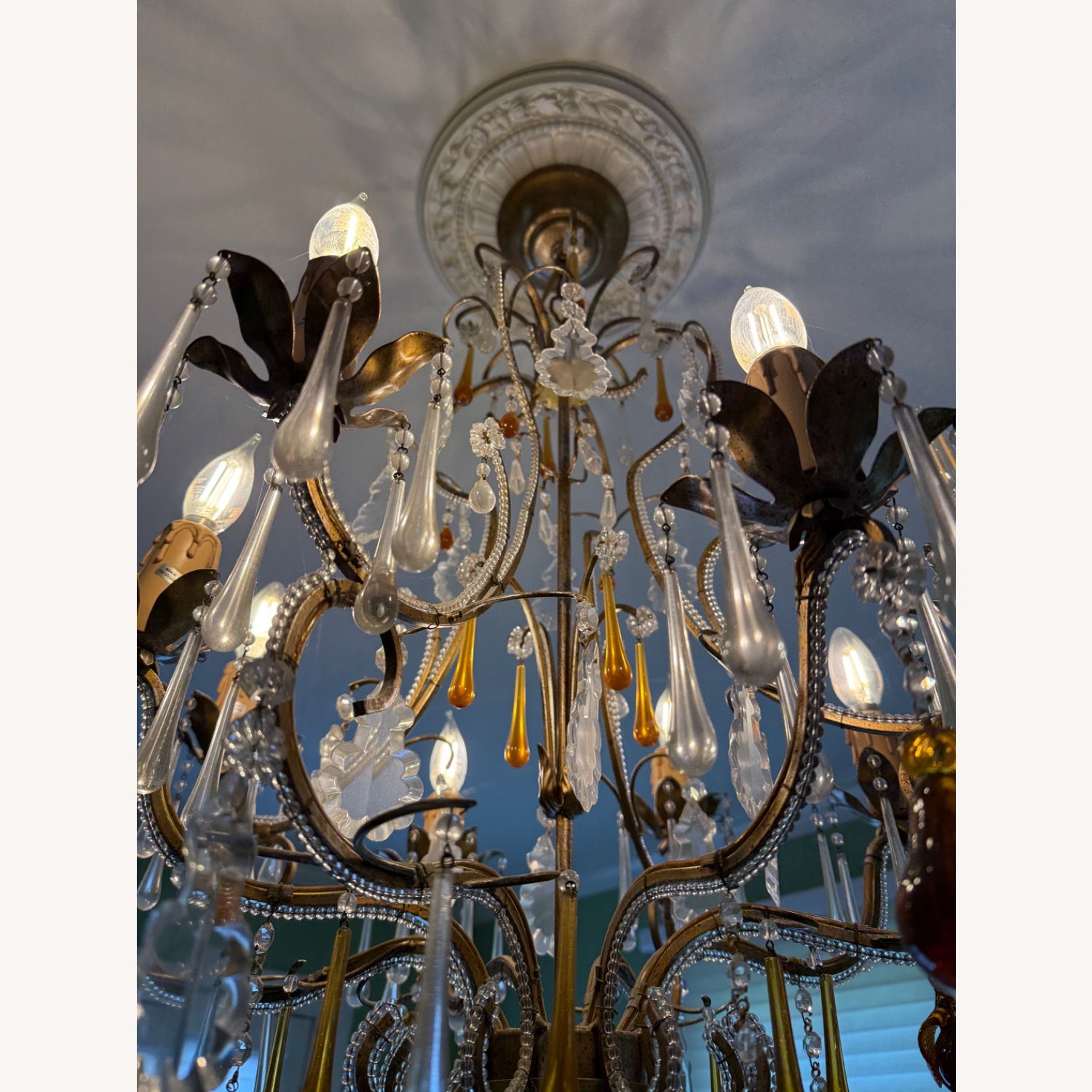 Murano Glass Chandelier- 8 Light, Circa 1970’s  - image-2