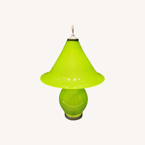 Used Signed Correia Chartreuse Glass Lamp for sale on AptDeco