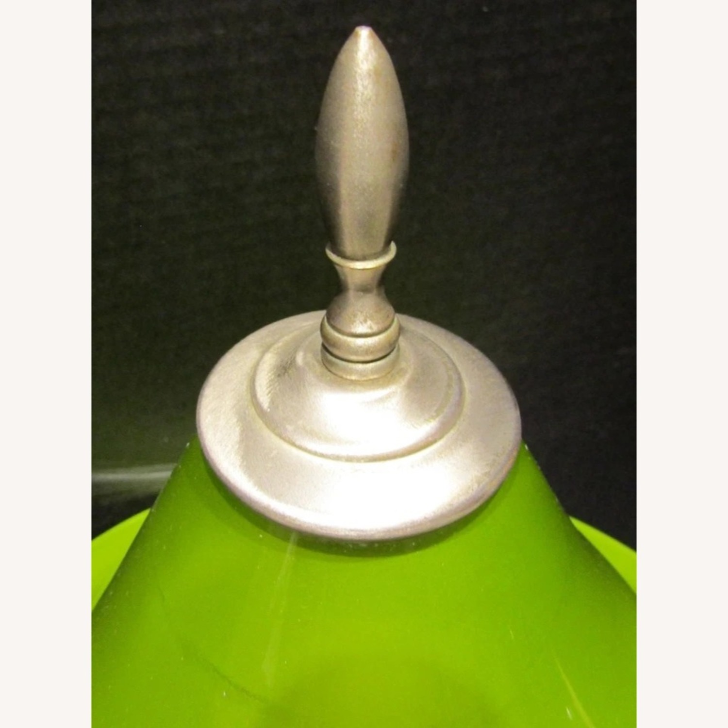 Signed Correia Chartreuse Glass Lamp - image-6
