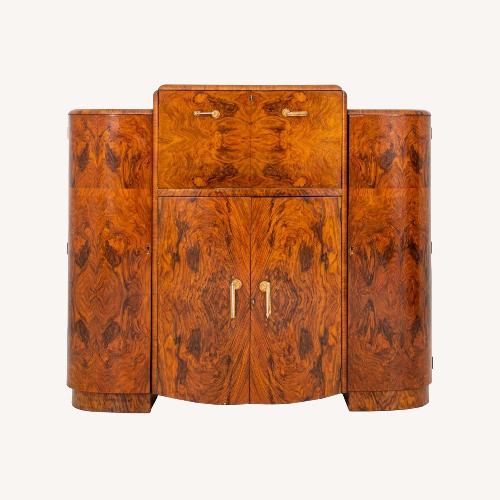 Used Art Deco Burlwood Veneer Bar, Circa 1930s for sale on AptDeco