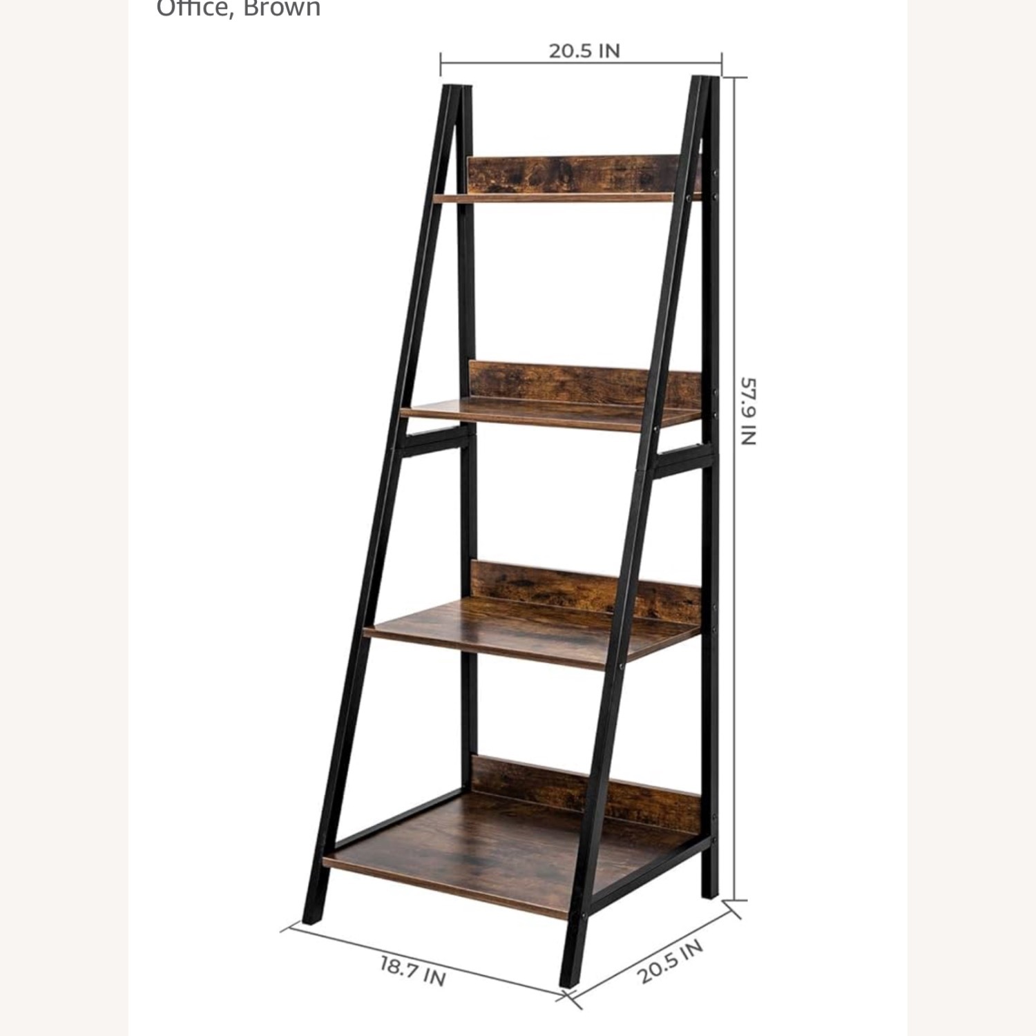 GreenForest Ladder Shelf 4 Tier Bookcase - image-5