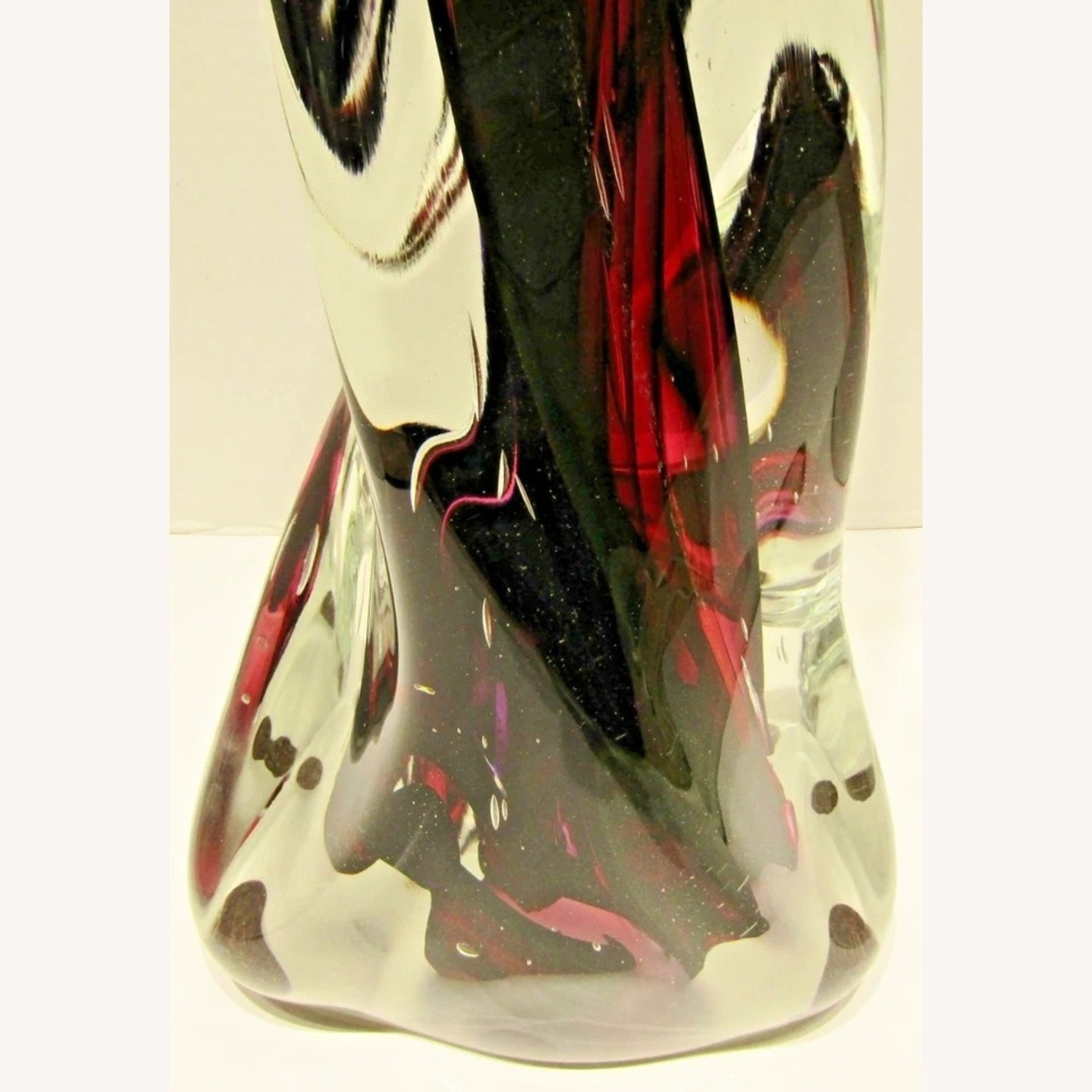 Rollin Karg Clear and Purple Glass Sculpture 1996 - image-7