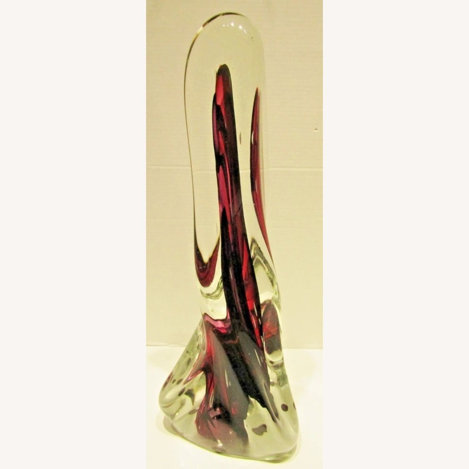 Rollin Karg Clear and Purple Glass Sculpture 1996 - image-2