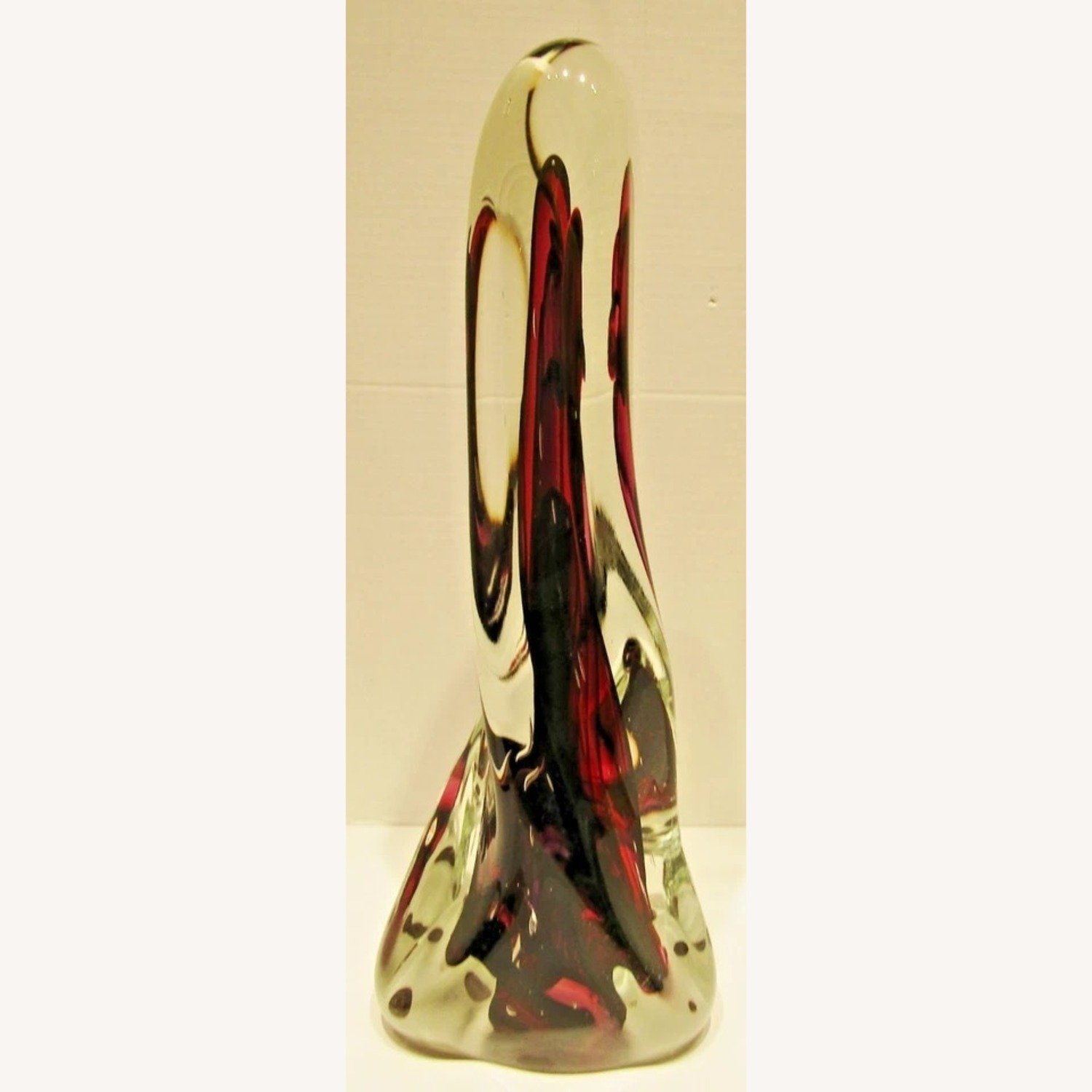 Rollin Karg Clear and Purple Glass Sculpture 1996 - image-3