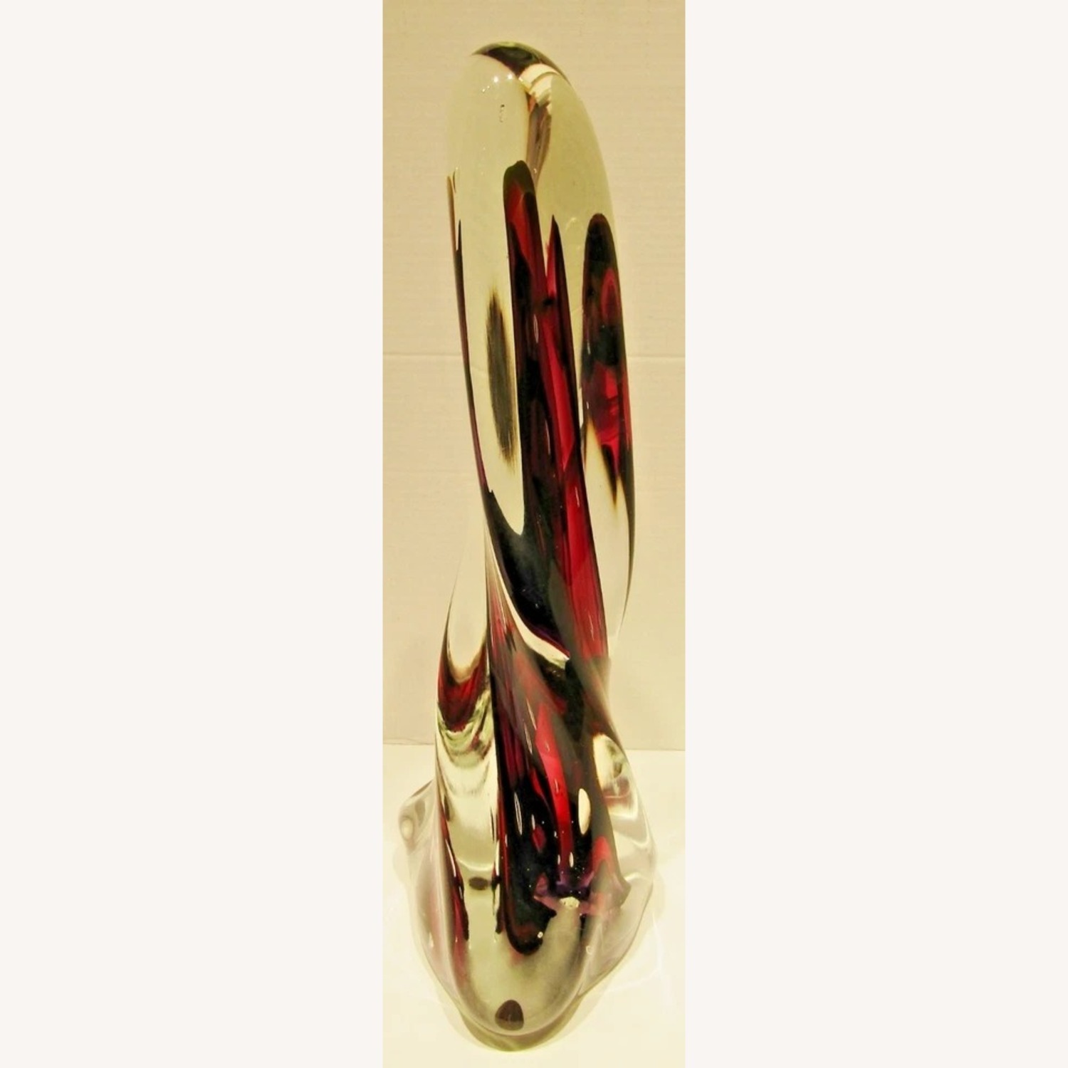 Rollin Karg Clear and Purple Glass Sculpture 1996 - image-4