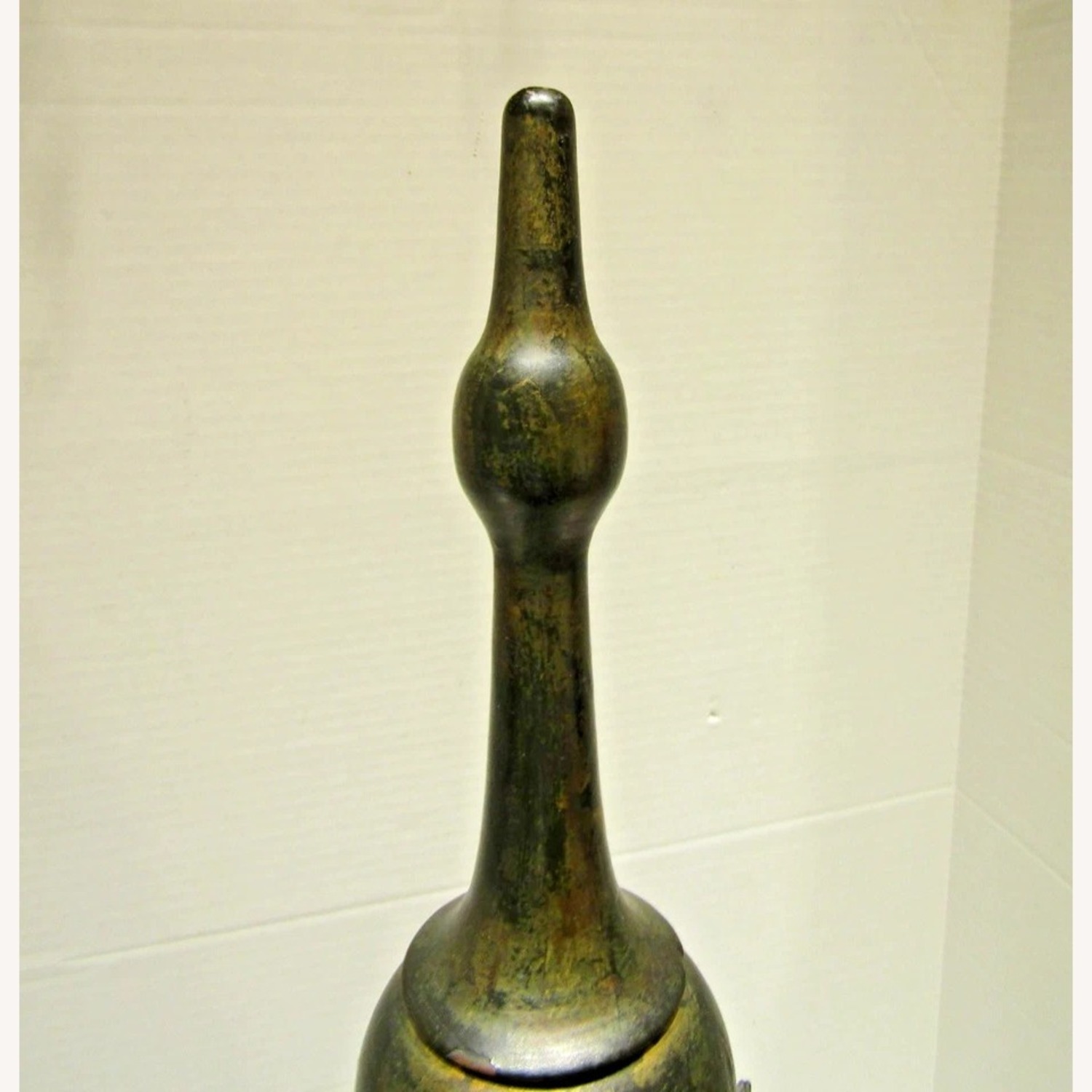 Hand Carved Solid Lacquered Wood Buddha Head - image-8