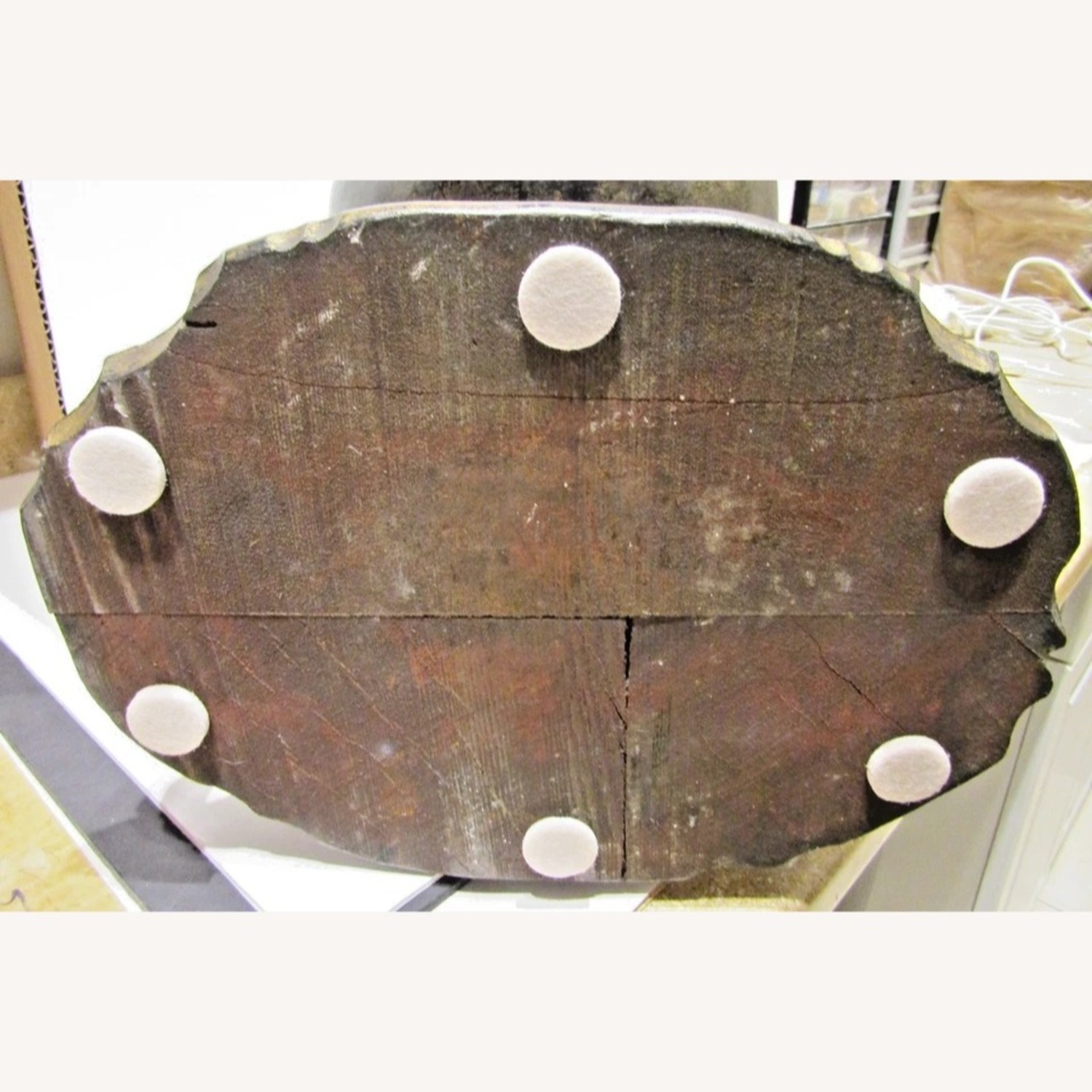 Hand Carved Solid Lacquered Wood Buddha Head - image-16