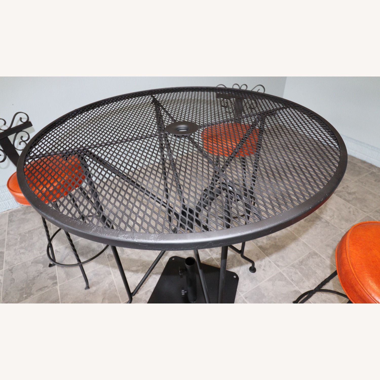 Wrought Iron Swivel Bar Stool Set - image-2