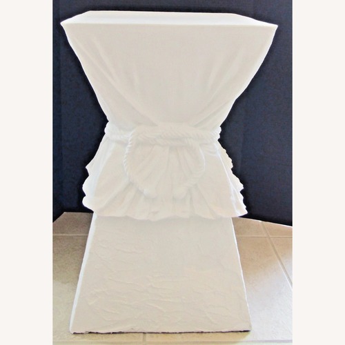 Used John Dickenson Faux Drapery Side Table for sale on AptDeco