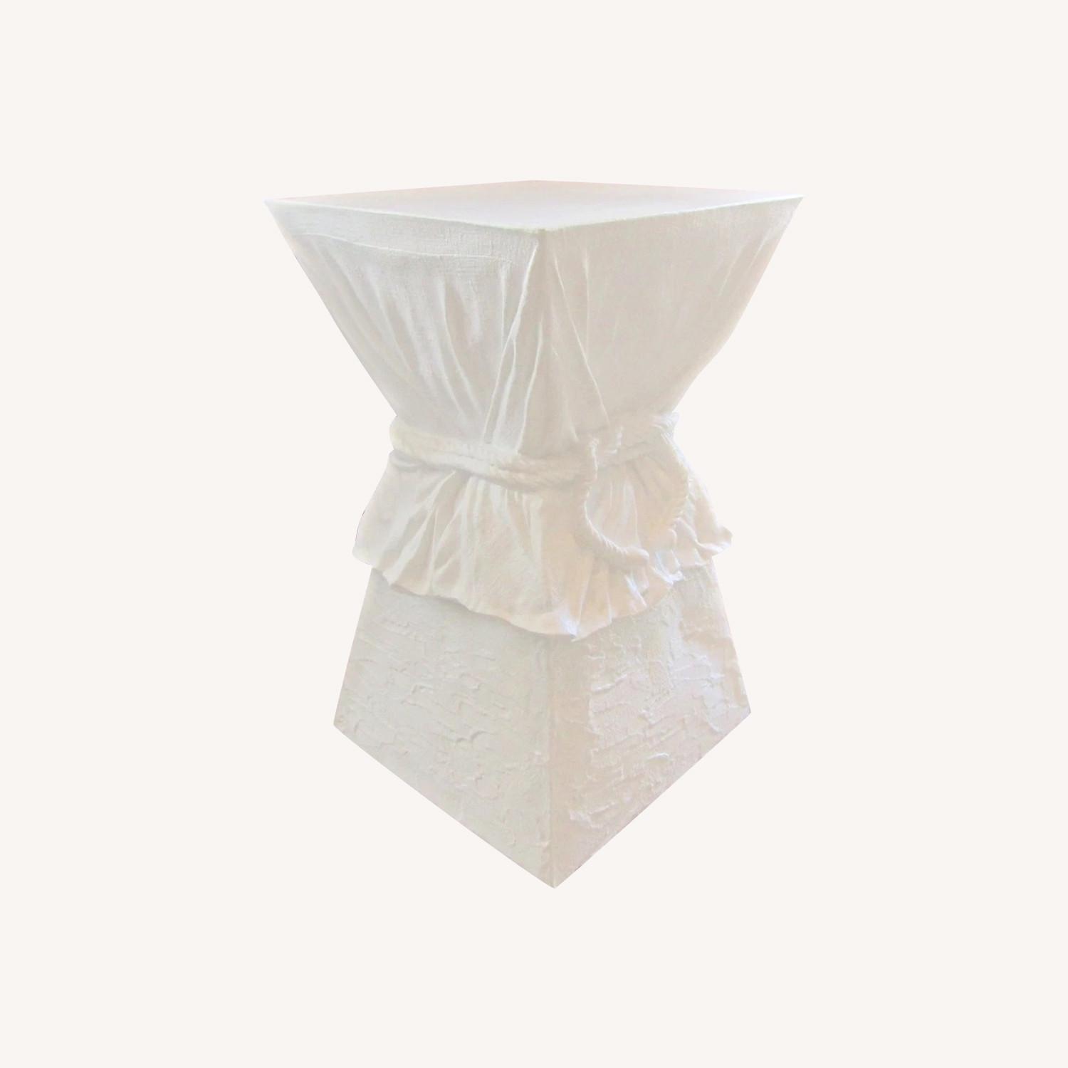 John Dickenson Faux Drapery Side Table - image-0