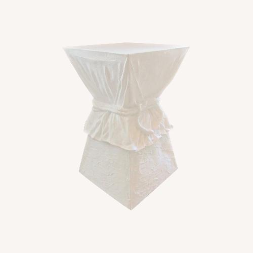 Used John Dickenson Faux Drapery Side Table for sale on AptDeco