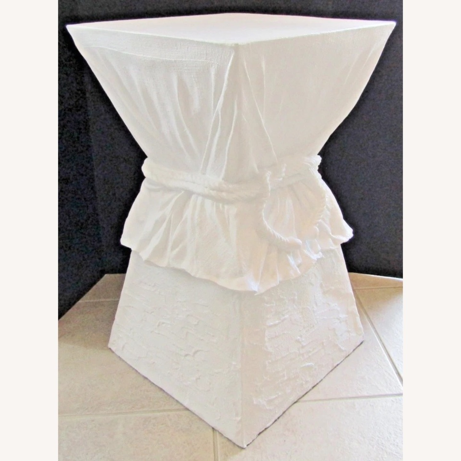 John Dickenson Faux Drapery Side Table - image-2