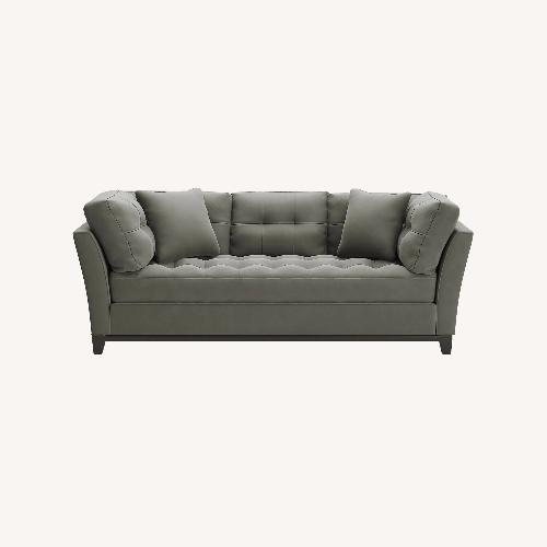 Used Gray Metro Microfiber 3-pc Sectional for sale on AptDeco