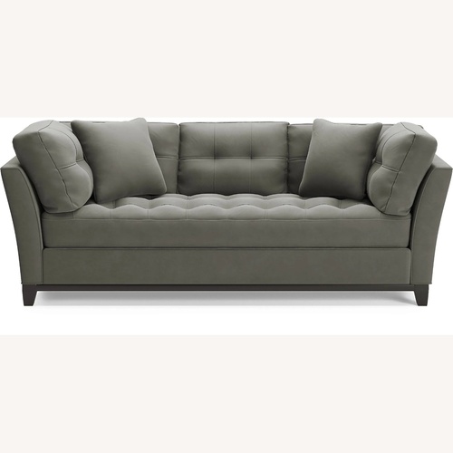 Used Gray Metro Microfiber 3-pc Sectional for sale on AptDeco
