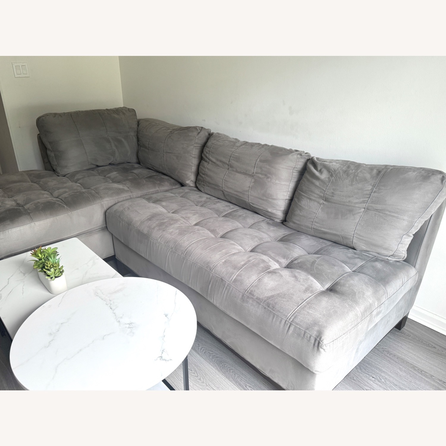 Gray Metro Microfiber 3-pc Sectional - image-4