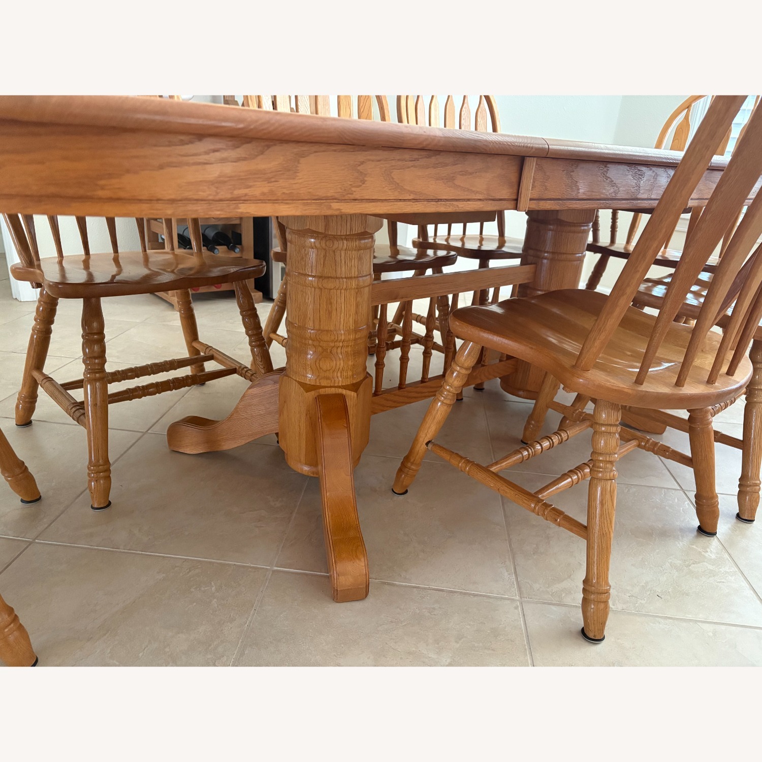 Winners Only Solid Oak Dining Table with 8 Chairs - image-4
