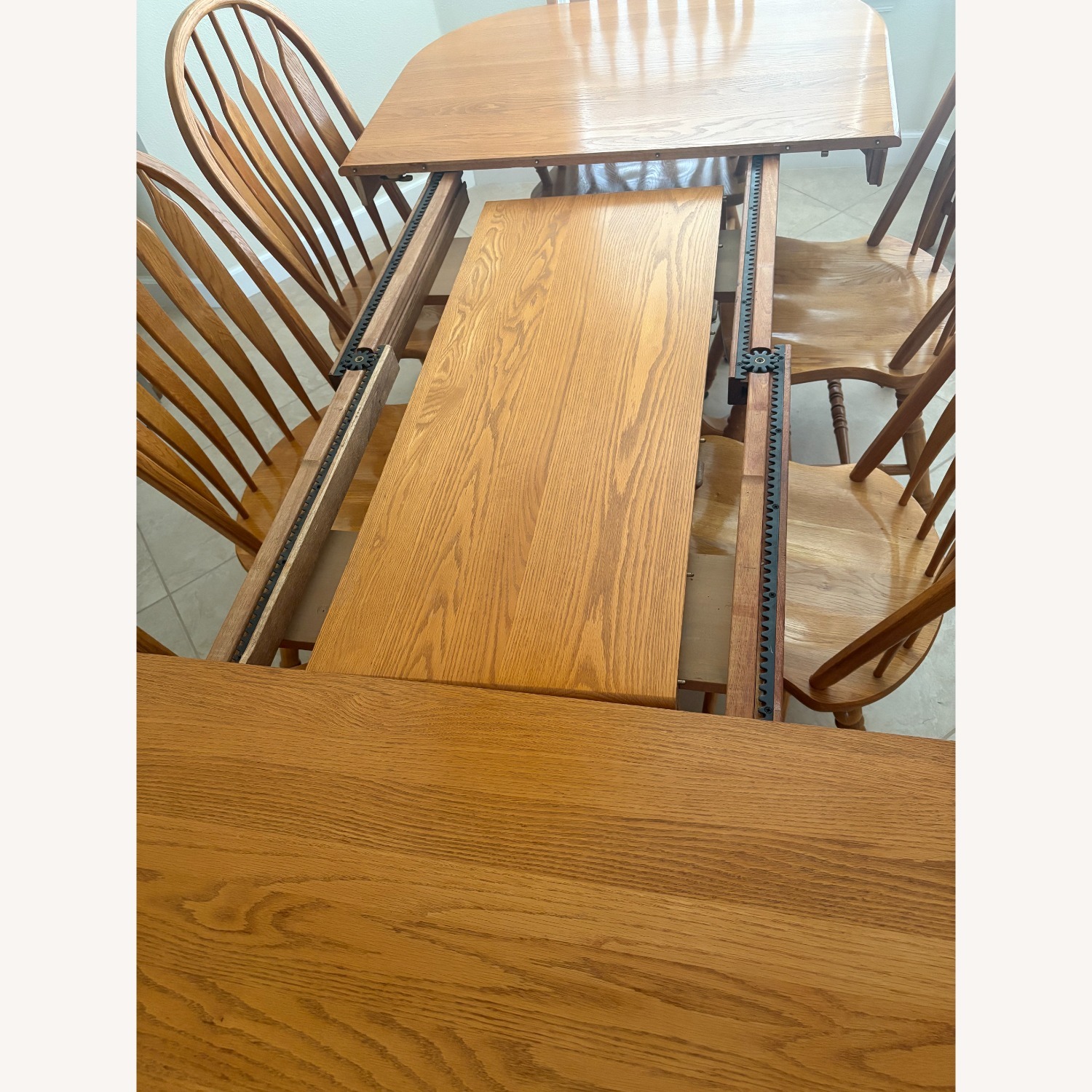 Winners Only Solid Oak Dining Table with 8 Chairs - image-3