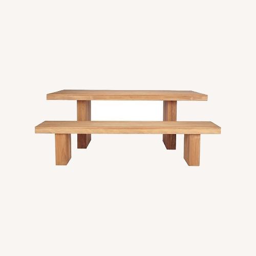 Used Design Within Reach Dining Table W 2 Benches for sale on AptDeco