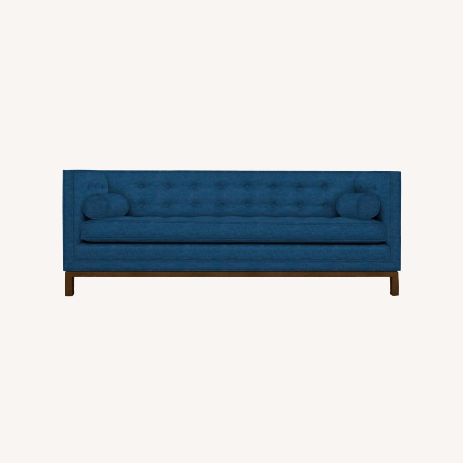 Jonathan Adler Blue Velvet Lambert Sofa - image-0