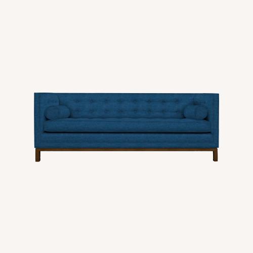 Used Jonathan Adler Blue Velvet Lambert Sofa for sale on AptDeco