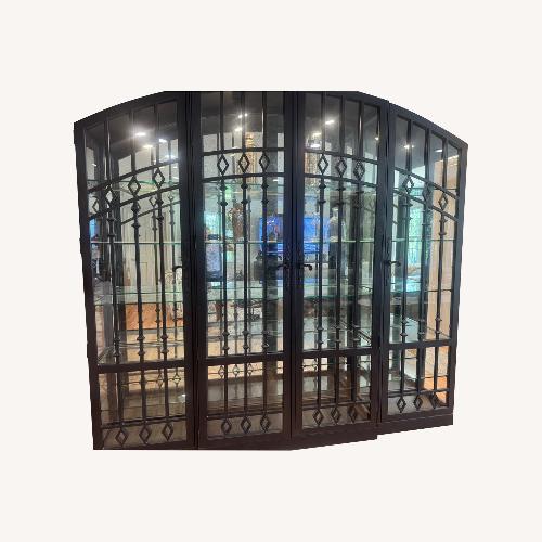 Used Stunning Iron Glass Cabinet for sale on AptDeco