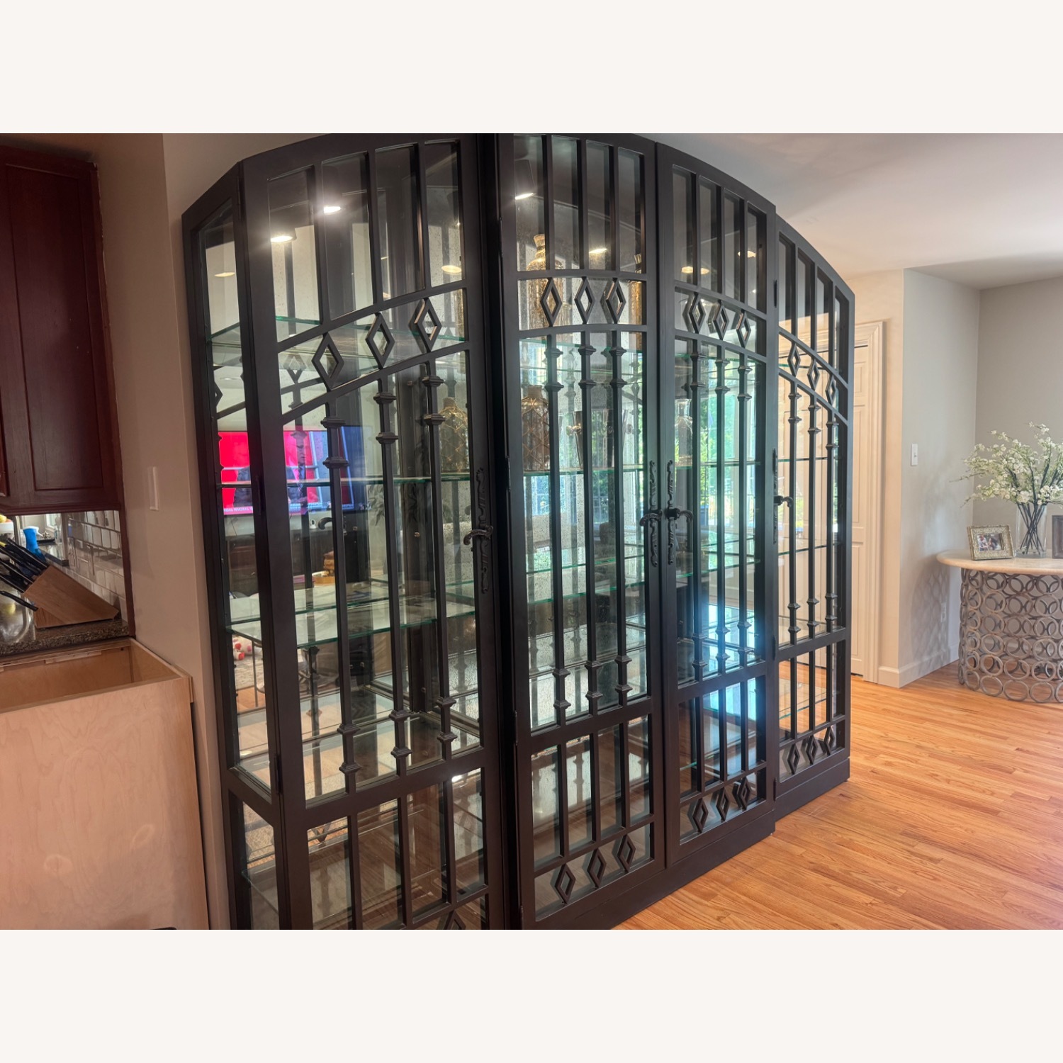 Stunning Iron Glass Cabinet - image-1