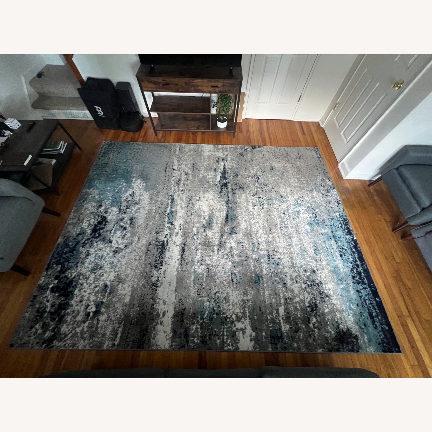 Willington Abstract Gray/Blue Rug - image-2
