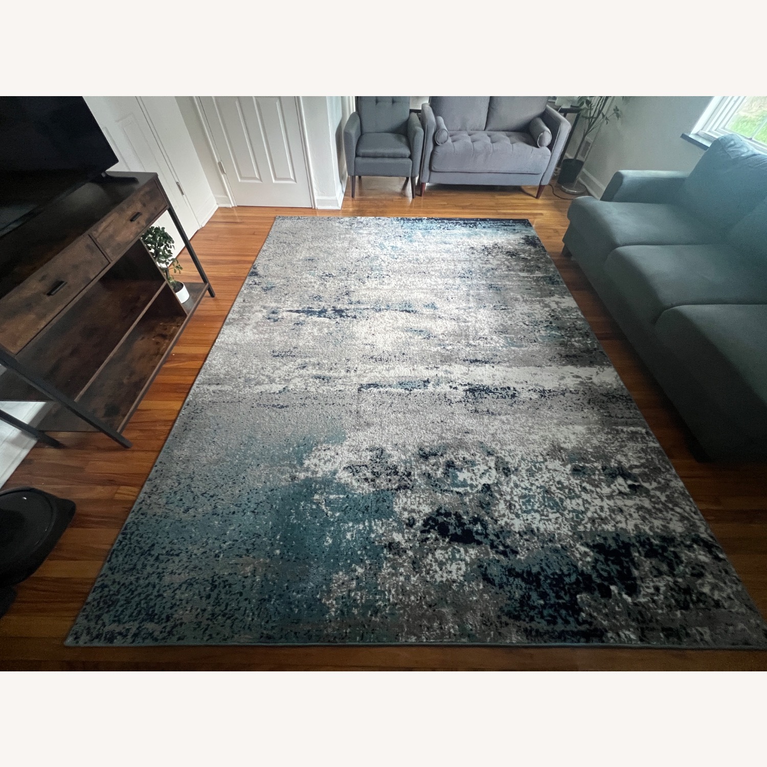 Willington Abstract Gray/Blue Rug - image-4