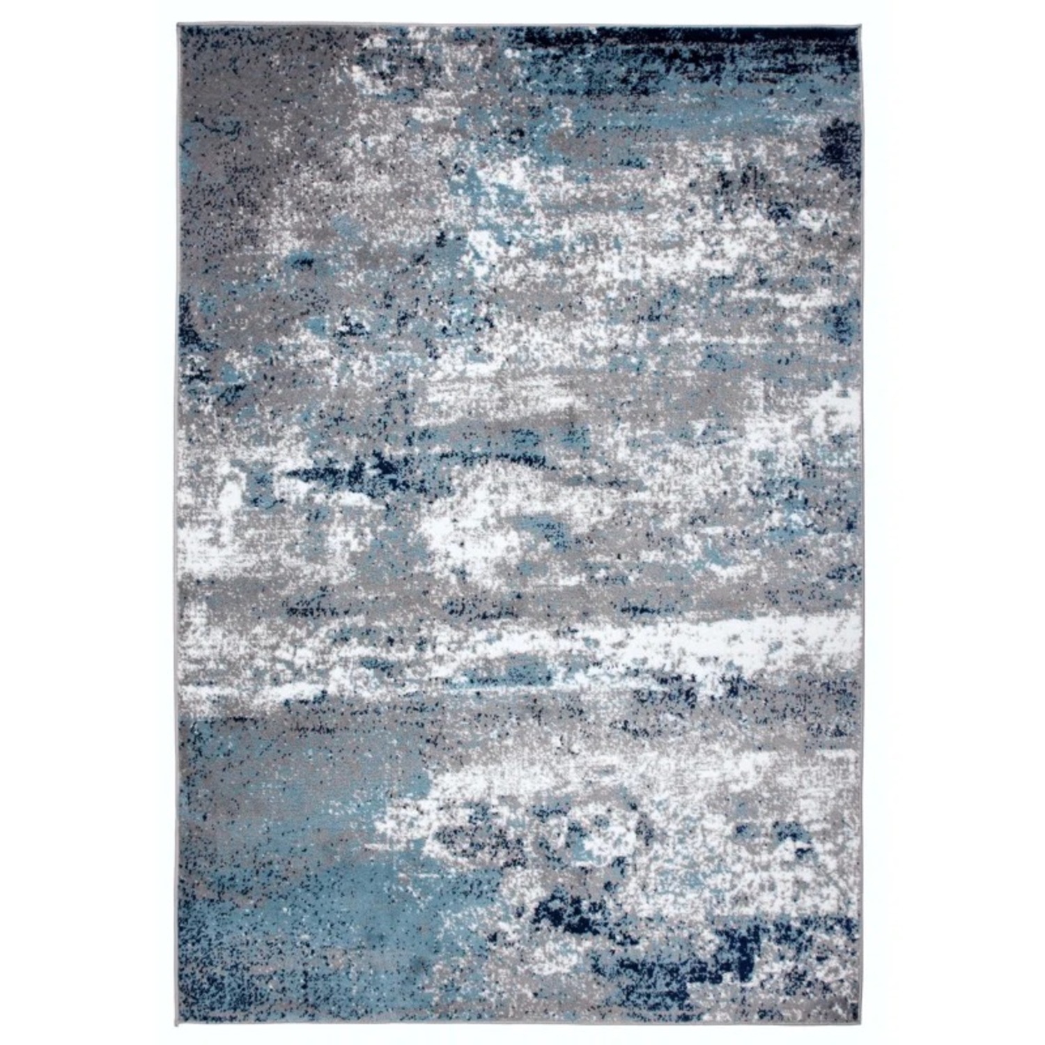 Willington Abstract Gray/Blue Rug - image-1