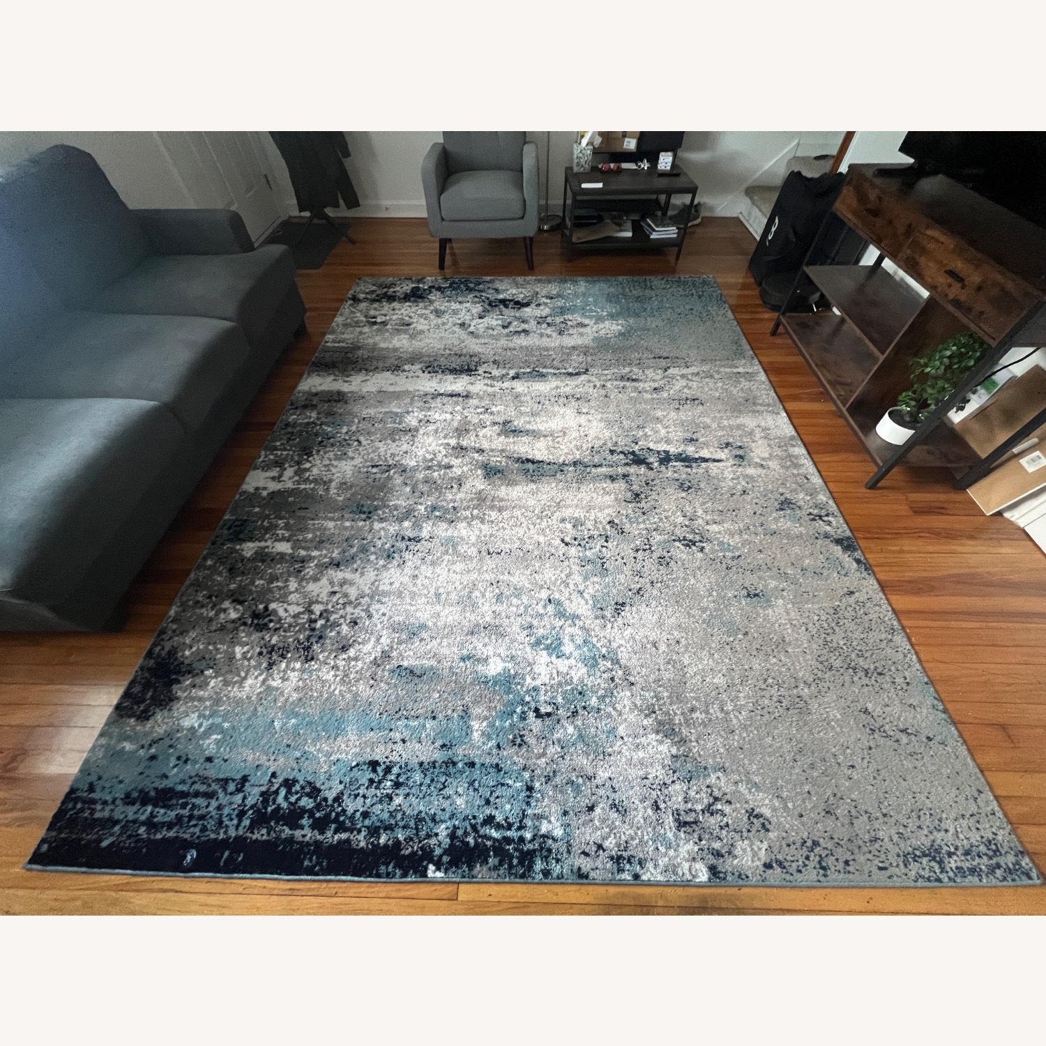 Willington Abstract Gray/Blue Rug - image-3
