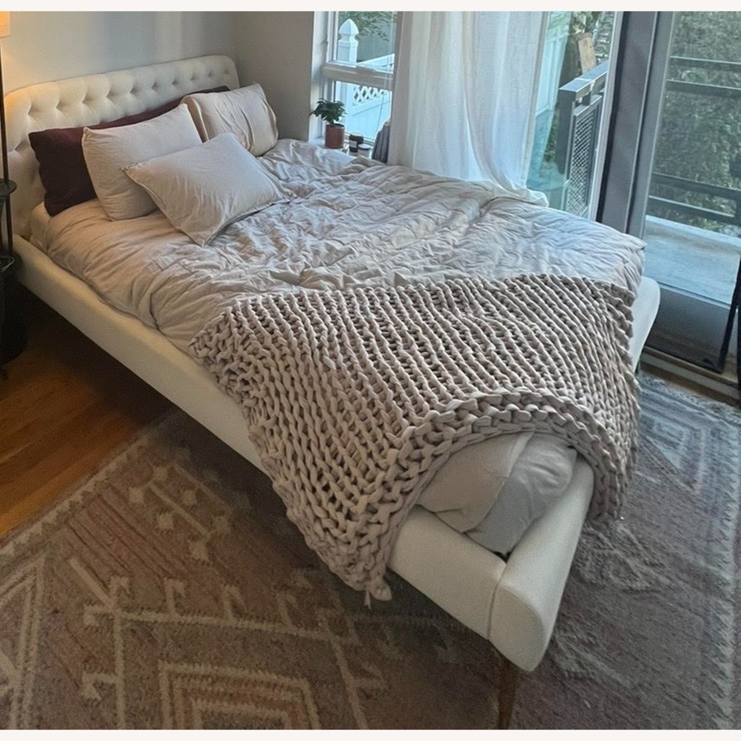 CB2 Seraphina Ivory Queen Bed - image-1