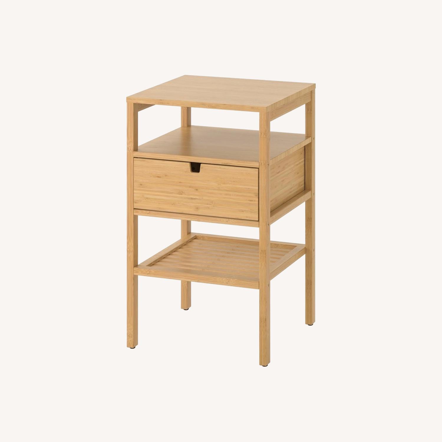 IKEA NORDKISA Bamboo Side Table Nightstand - image-0