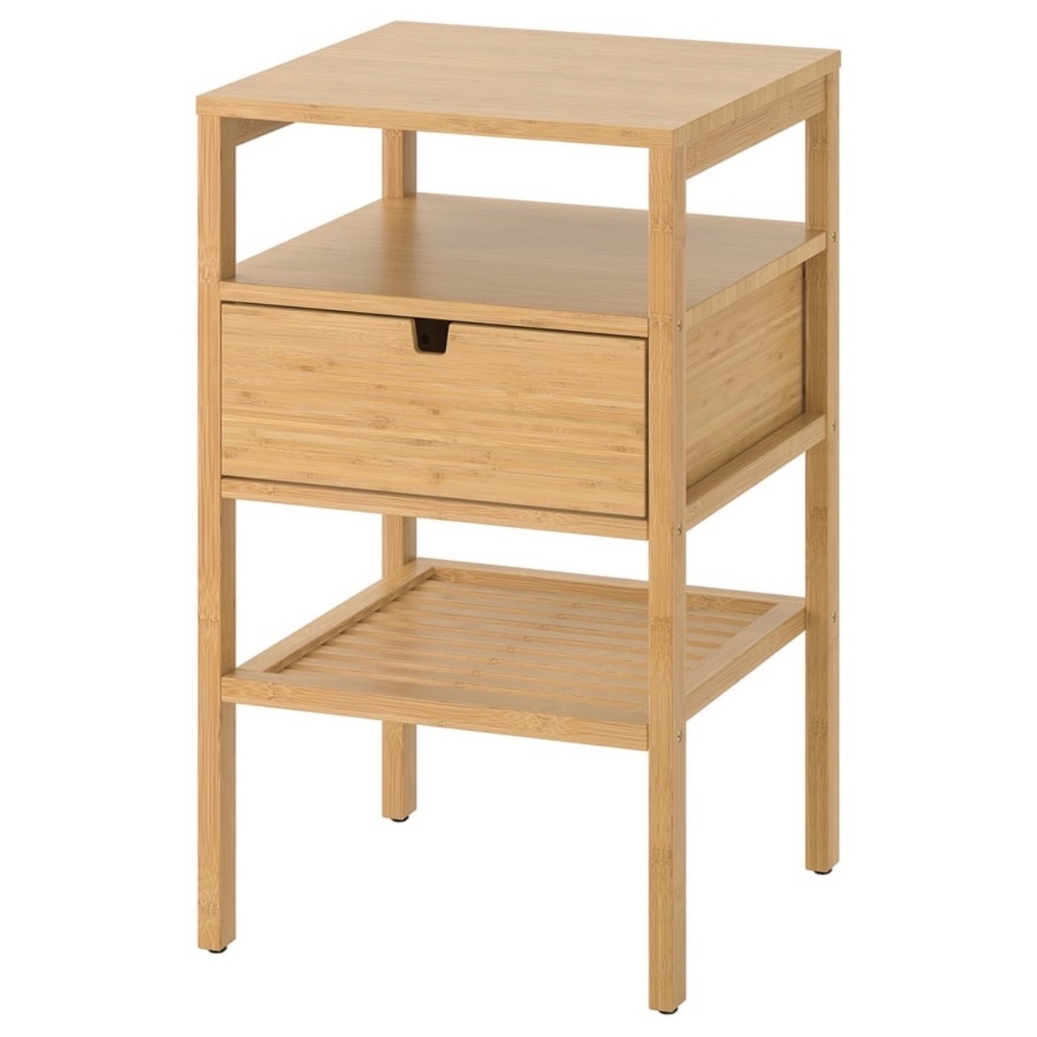 IKEA NORDKISA Bamboo Side Table Nightstand - image-1