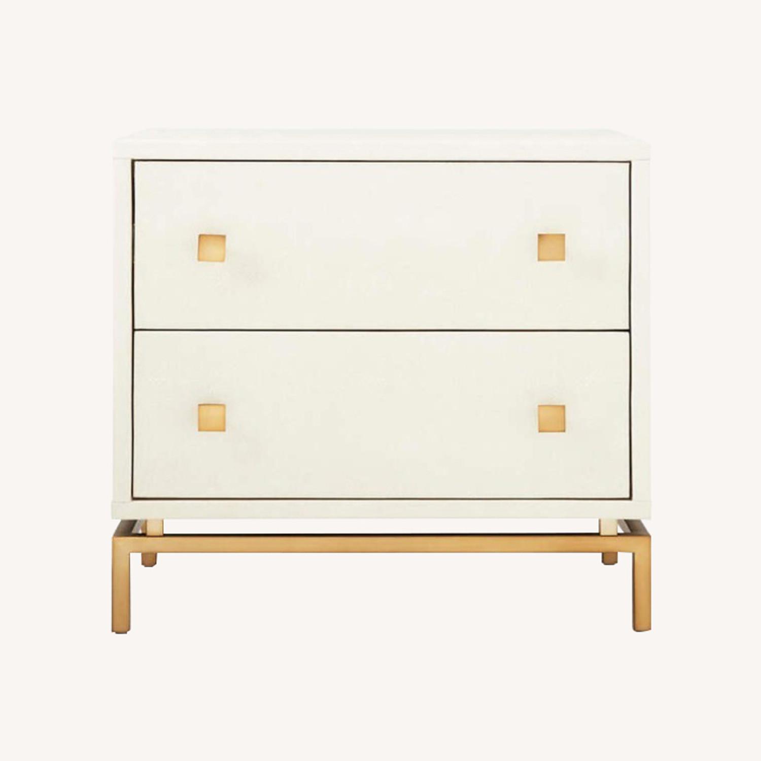CB2 Ivory Shagreen Embossed Nightstands - image-0