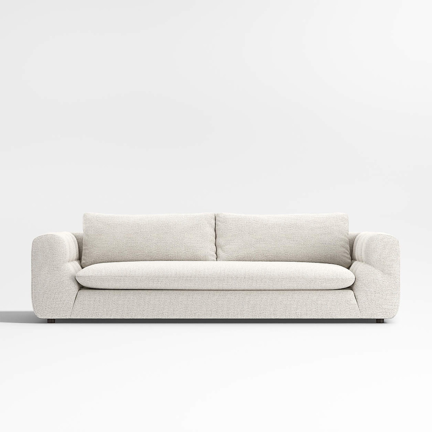Crate & Barrel Boucle Sofa 96" - image-8