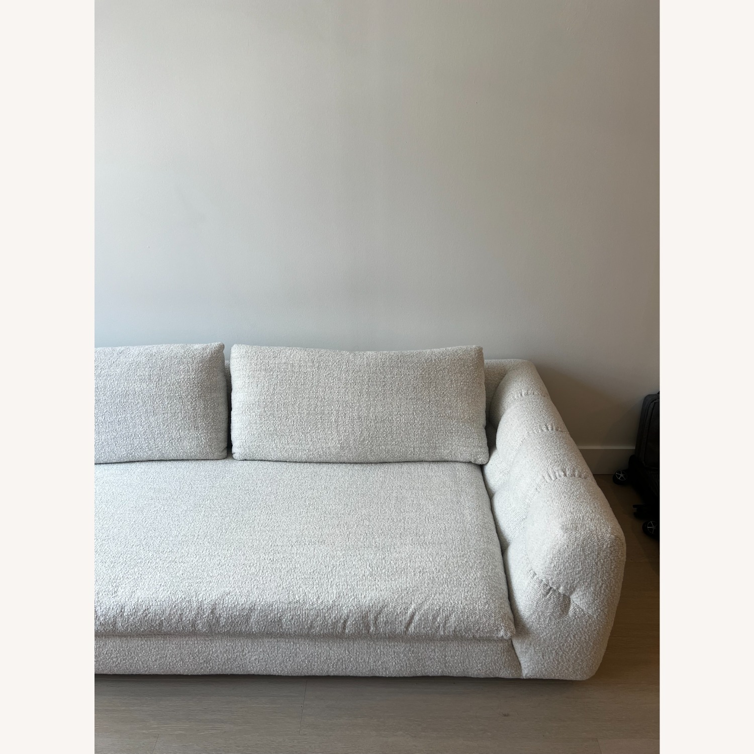 Crate & Barrel Boucle Sofa 96" - image-3