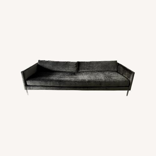 Used CB2 Midtown Sofa Milan Sky Grey Custom Fabric for sale on AptDeco