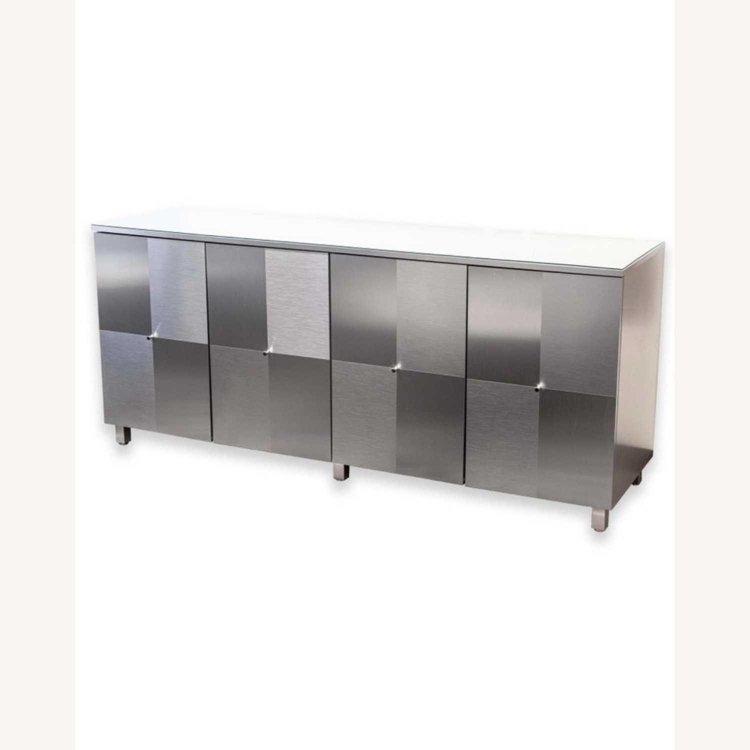 Contemporary Moern Satin Chrome Credenza - image-1