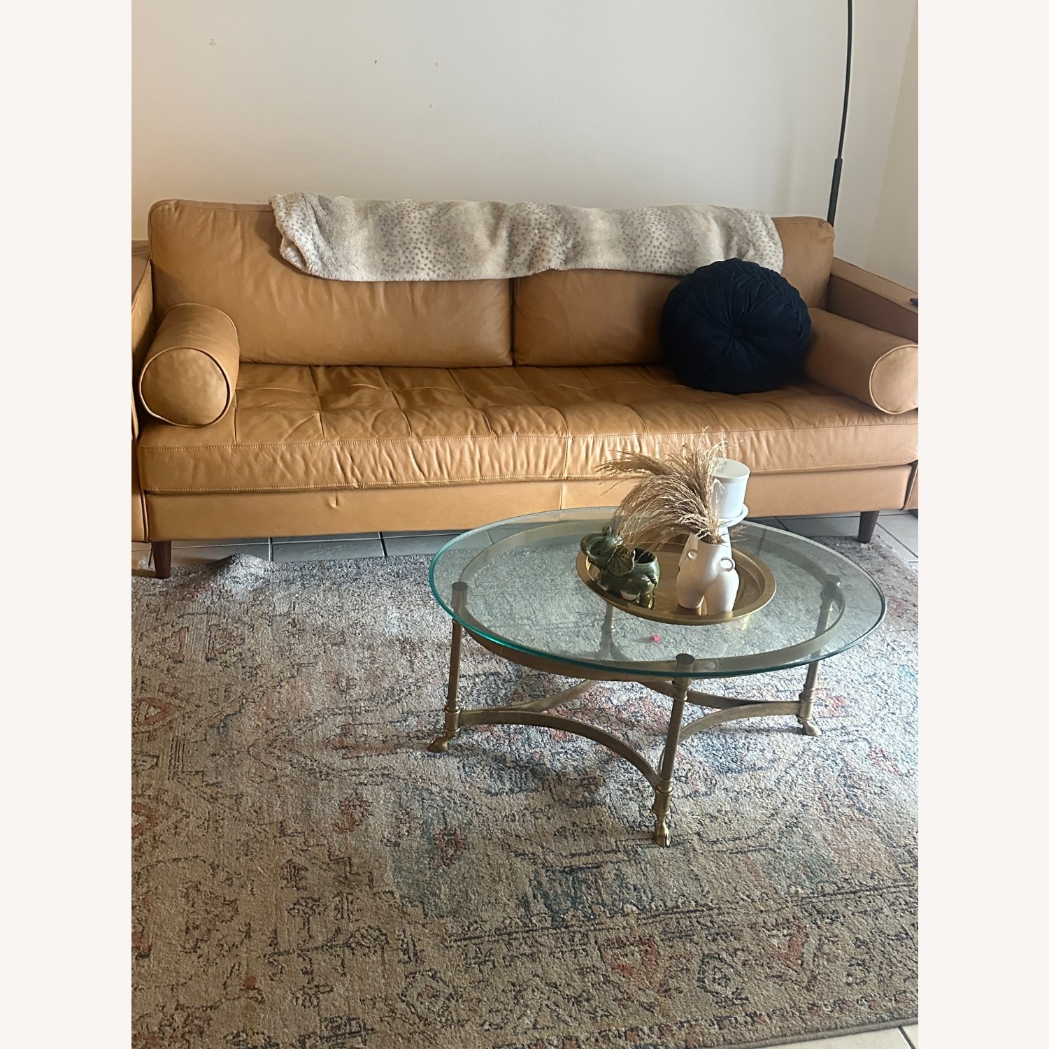 Article Sven Leather Sofa in Charme Tan - image-1