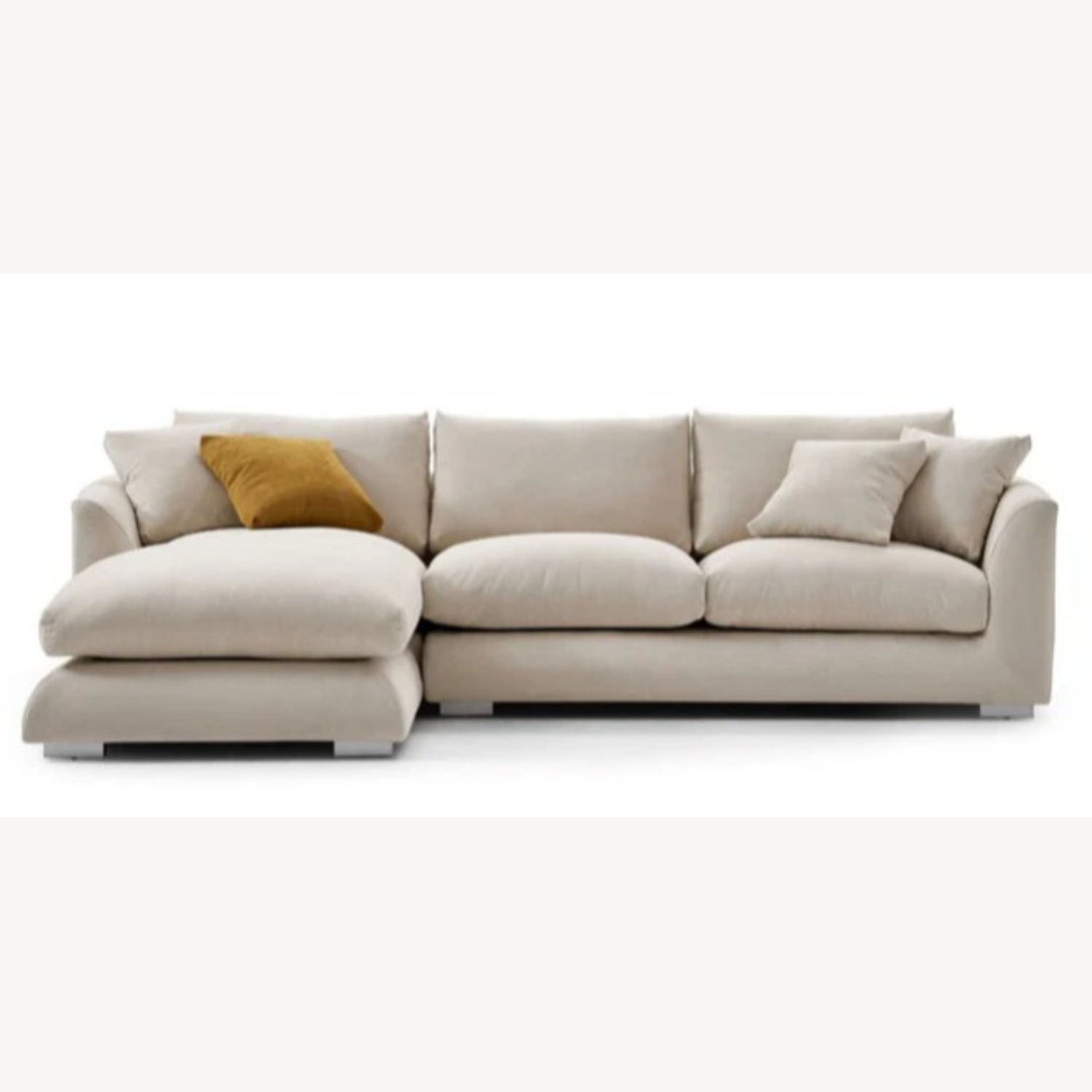 Valyou Feathered L-Shaped Sofa w Chaise Lounge - image-6