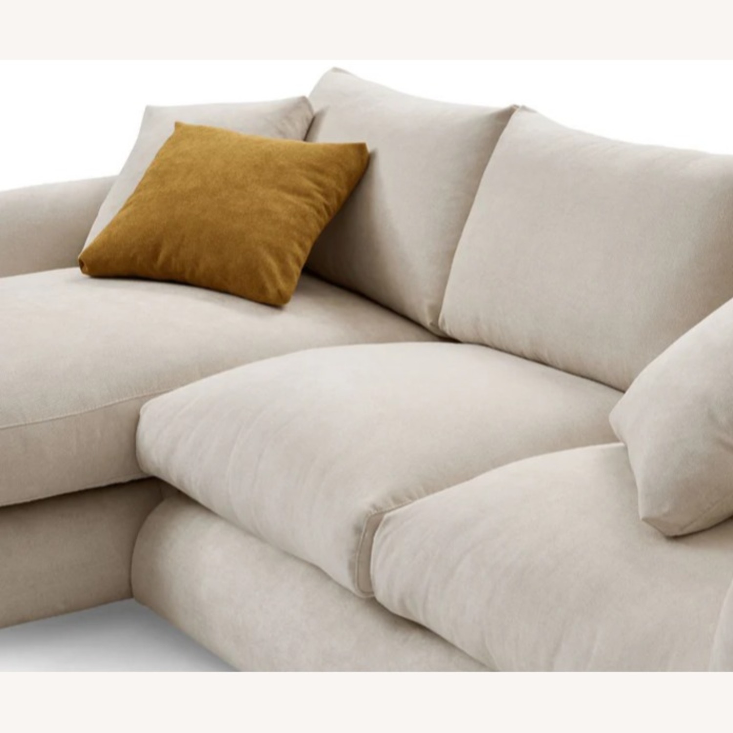 Valyou Feathered L-Shaped Sofa w Chaise Lounge - image-4