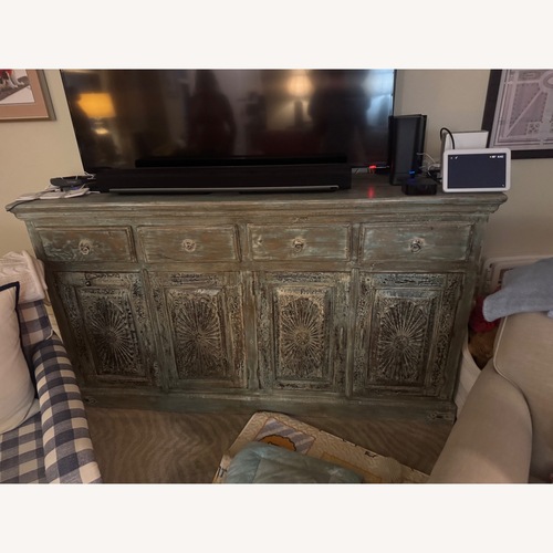 Used Hand-Carved Distressed Vintage-Inspired Storage for sale on AptDeco