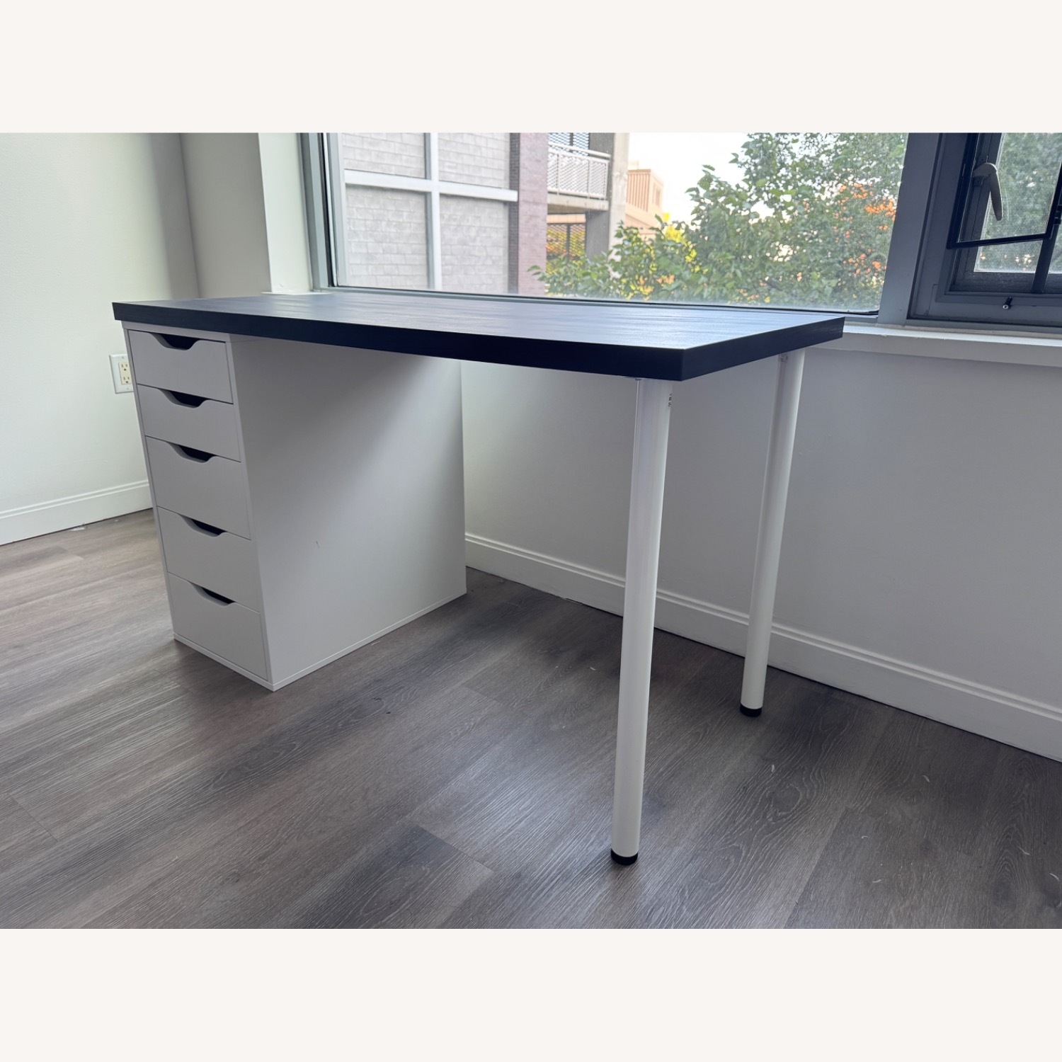 IKEA LAGKAPTEN / ALEX Desk w Drawer Cabinet - image-3