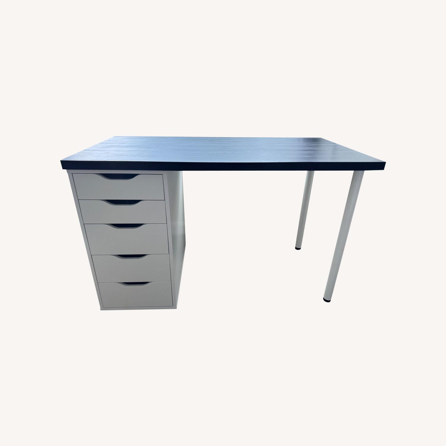 IKEA LAGKAPTEN / ALEX Desk w Drawer Cabinet - image-0