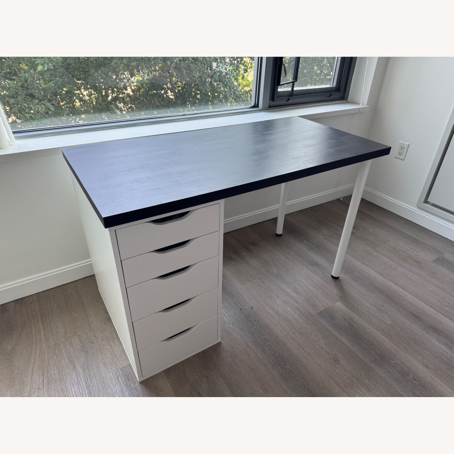 IKEA LAGKAPTEN / ALEX Desk w Drawer Cabinet - image-1