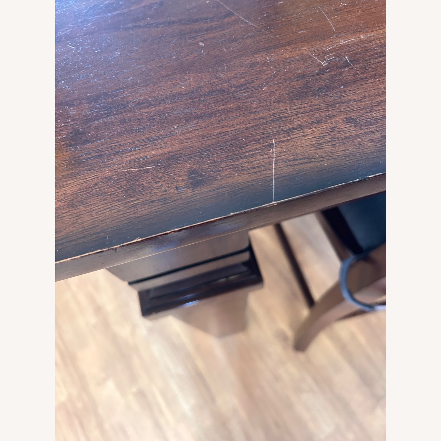 Dark Wood Expandable High Dining Table - image-1