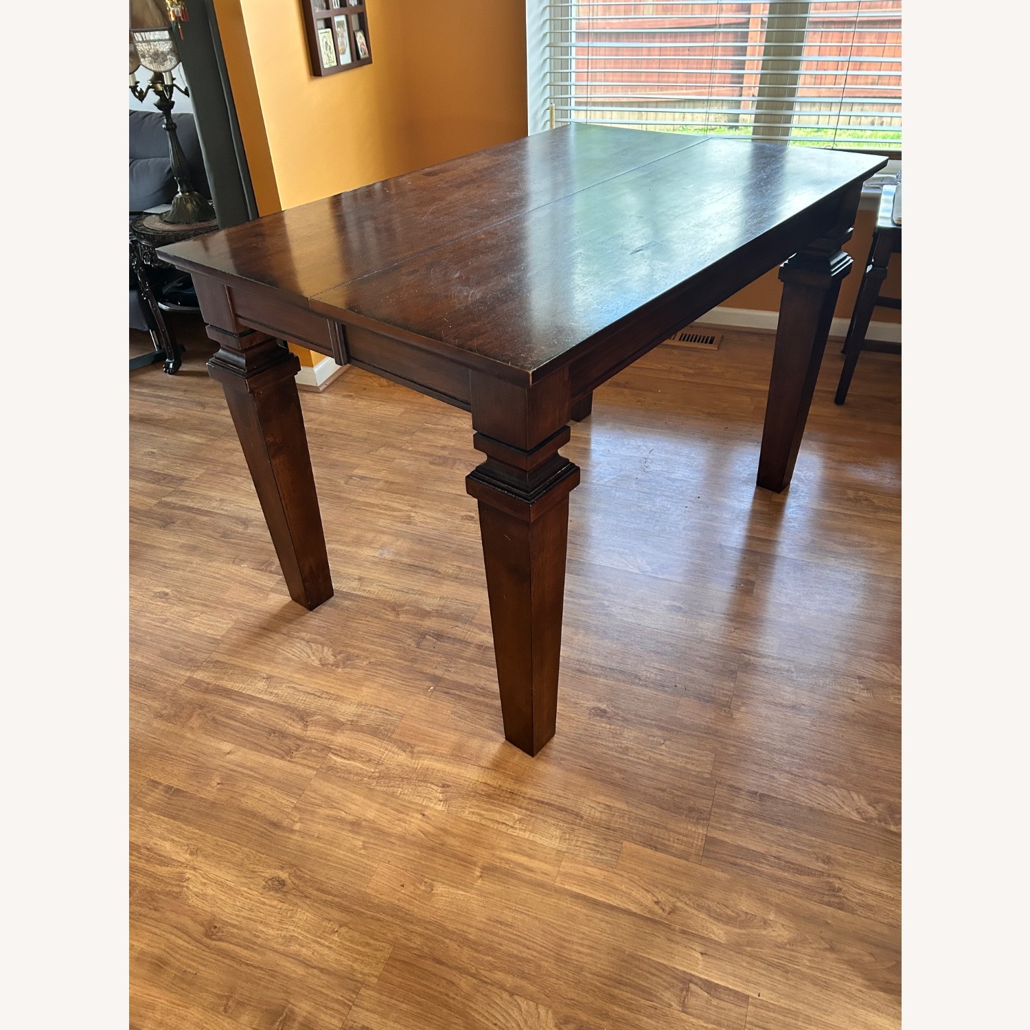 Dark Wood Expandable High Dining Table - image-2