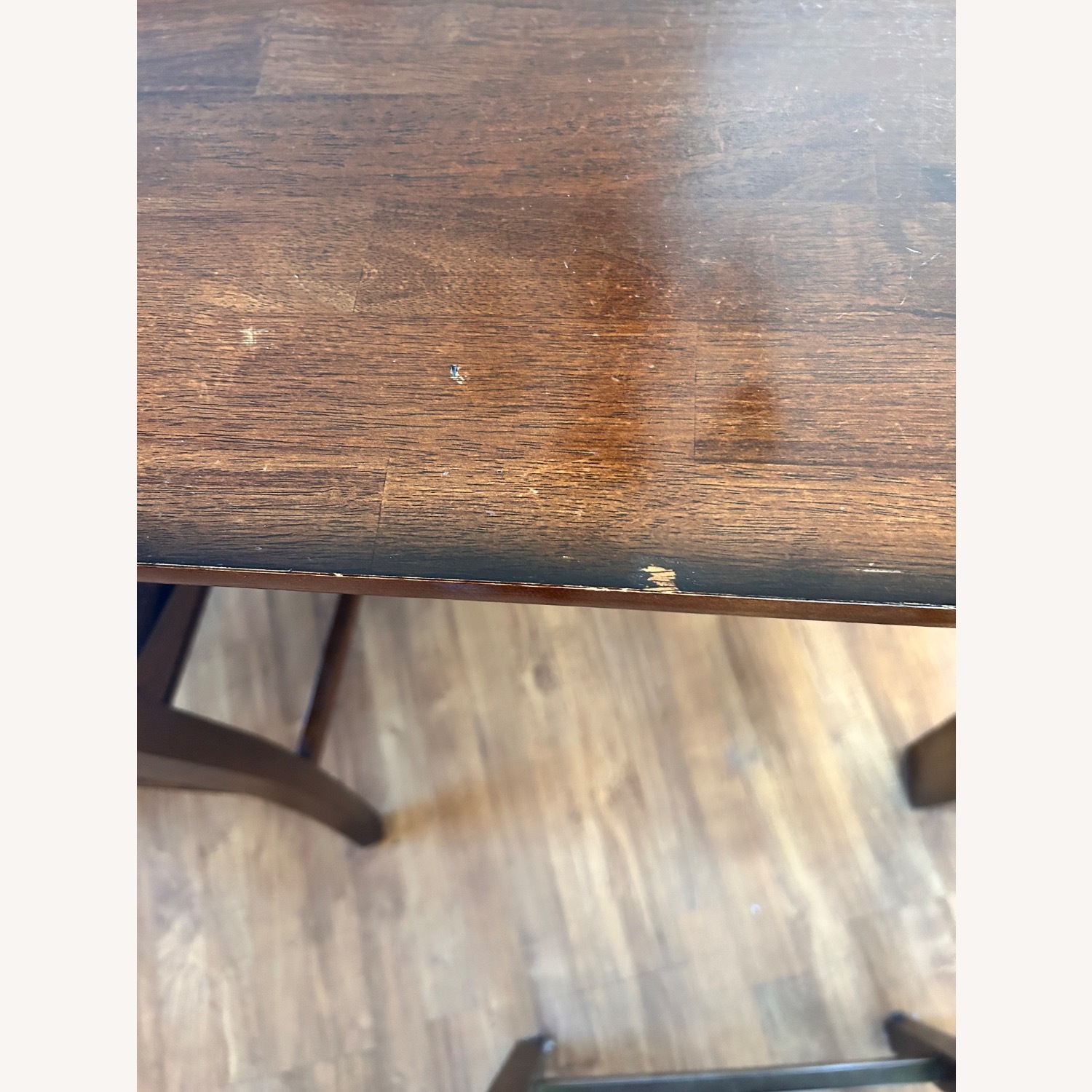 Dark Wood Expandable High Dining Table - image-4