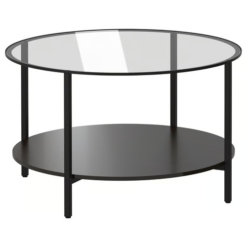 Used IKEA Black Brown Coffee Table for sale on AptDeco